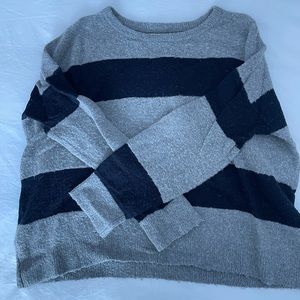 Navy & Gray Striped Loft Sweater